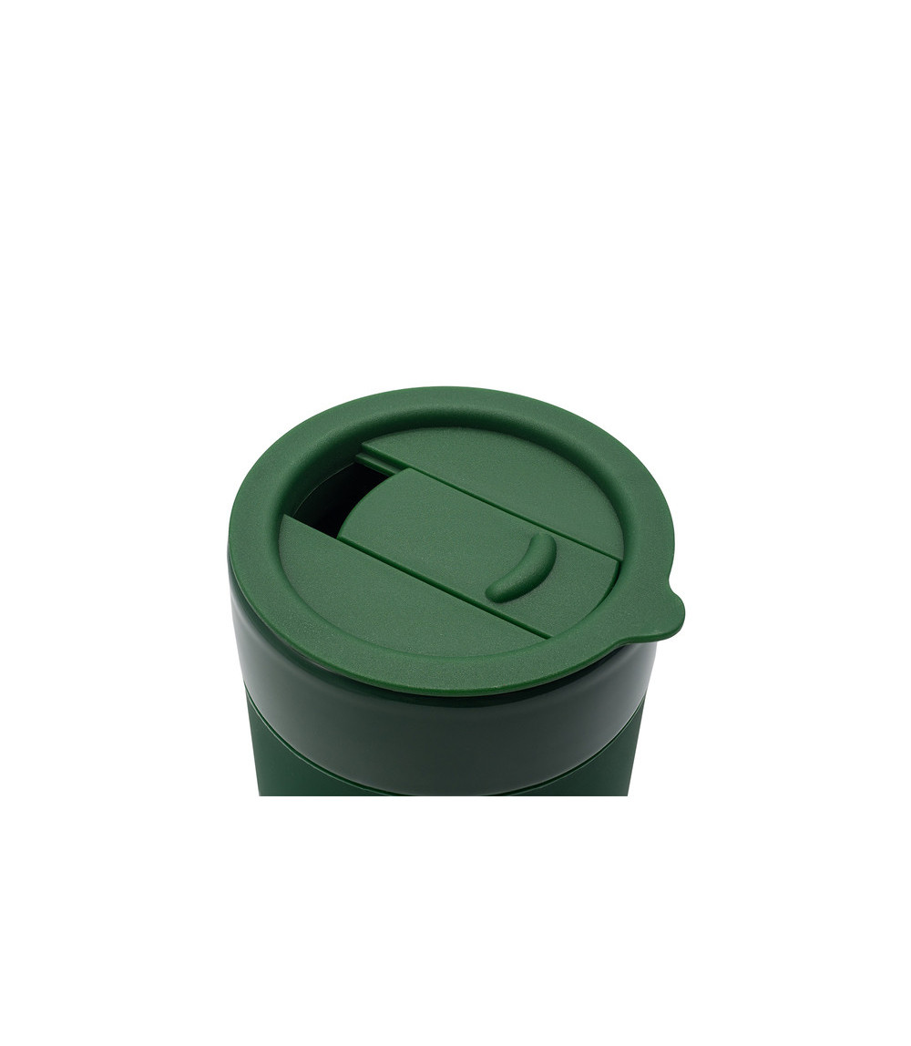 Kubek ceramiczny Caldo 370 ml, ciemny zielony