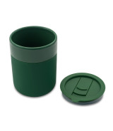 Kubek ceramiczny Caldo 370 ml, ciemny zielony