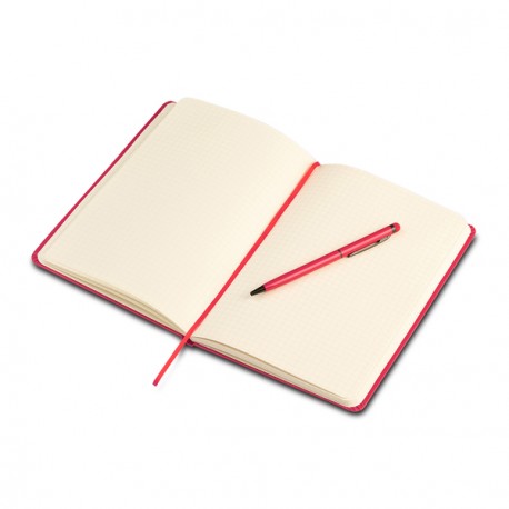 Zestaw notes z długopisem Abrantes, czerwony