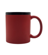 Kubek ceramiczny Velluto 350 ml, czerwony
