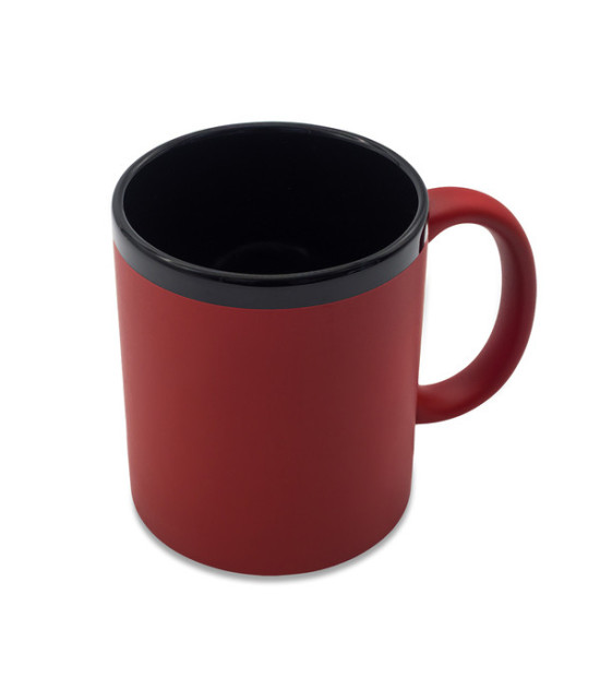 Kubek ceramiczny Velluto 350 ml, czerwony