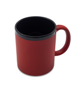 Kubek ceramiczny Velluto 350 ml, czerwony