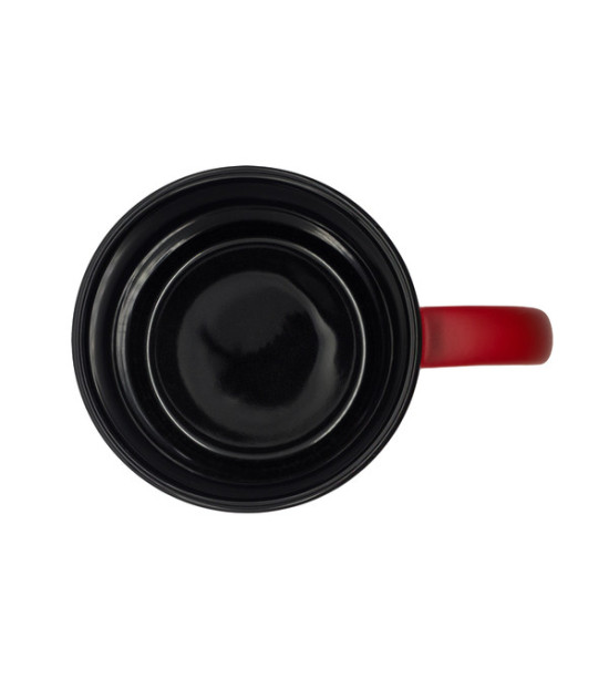 Kubek ceramiczny Velluto 350 ml, czerwony