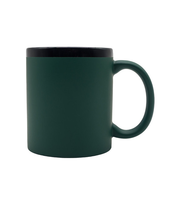 Kubek ceramiczny Velluto 350 ml, ciemny zielony