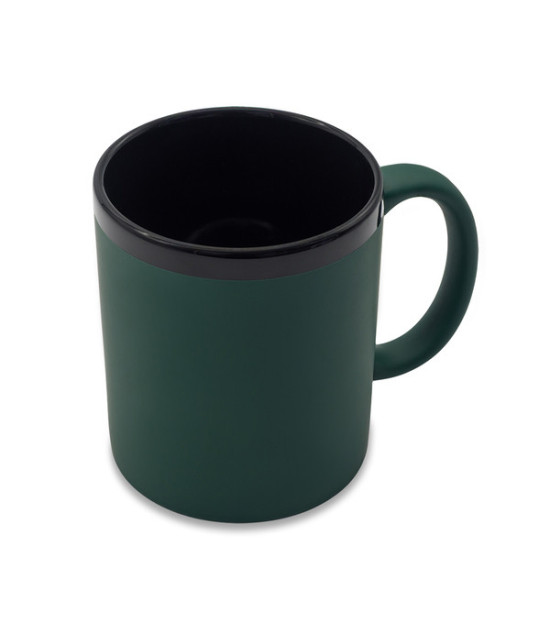 Kubek ceramiczny Velluto 350 ml, ciemny zielony