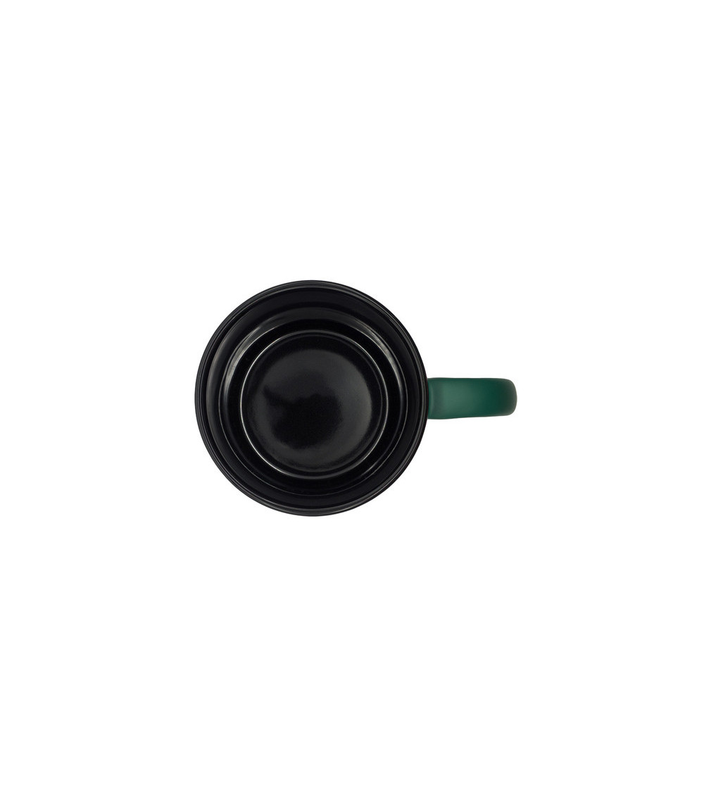 Kubek ceramiczny Velluto 350 ml, ciemny zielony
