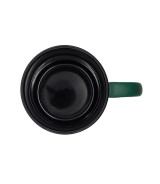 Kubek ceramiczny Velluto 350 ml, ciemny zielony
