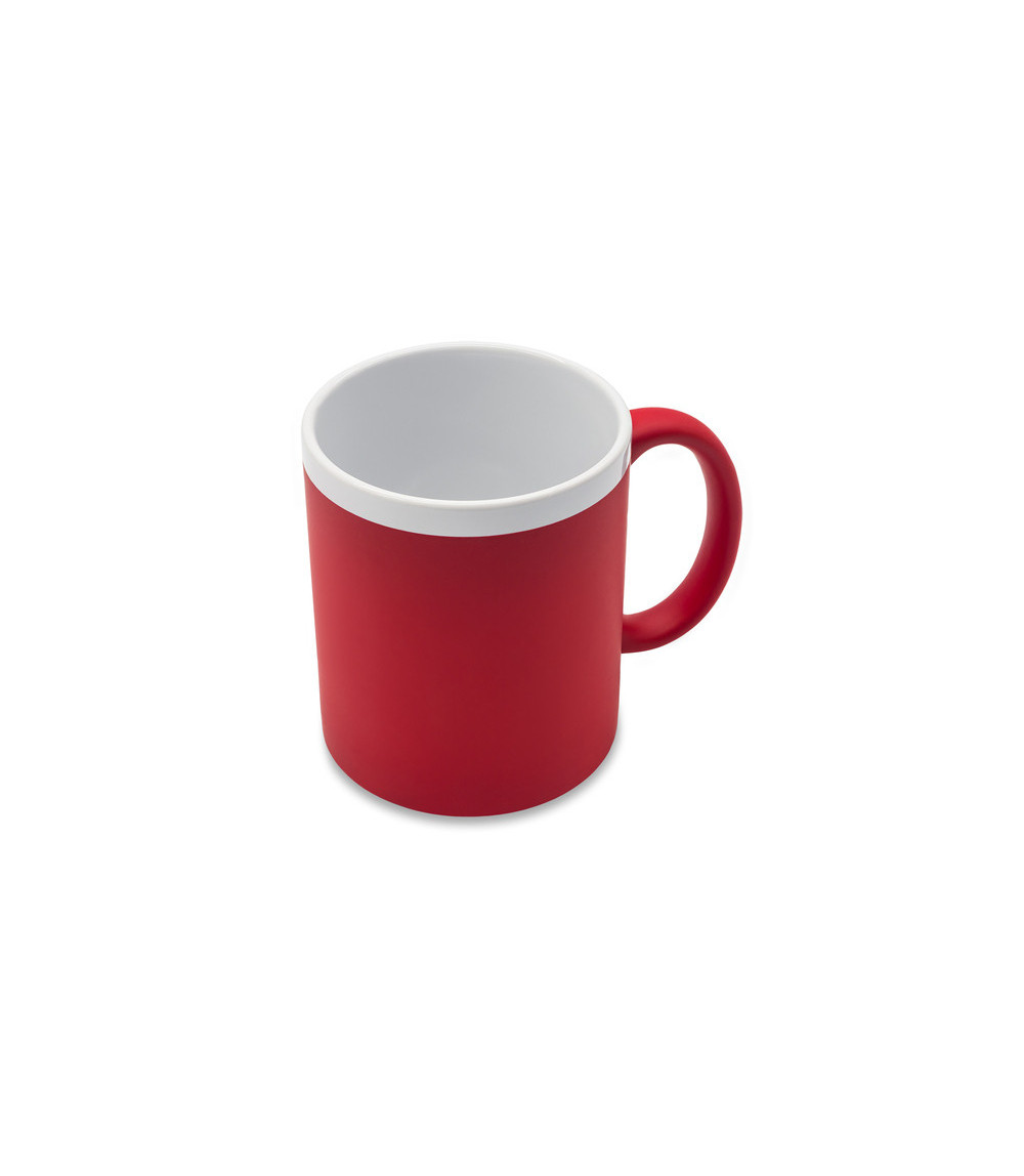 Kubek ceramiczny Velutti 350 ml, czerwony