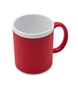 Kubek ceramiczny Velutti 350 ml, czerwony