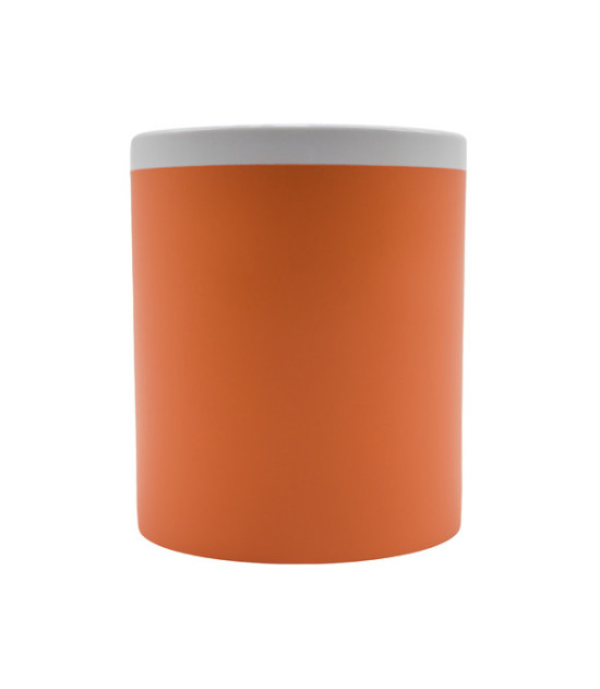 Kubek ceramiczny Velutti 350 ml, pomarańczowy