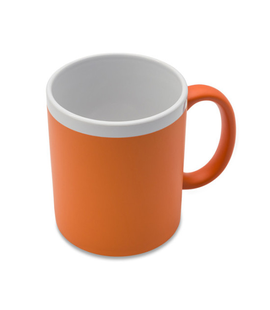 Kubek ceramiczny Velutti 350 ml, pomarańczowy