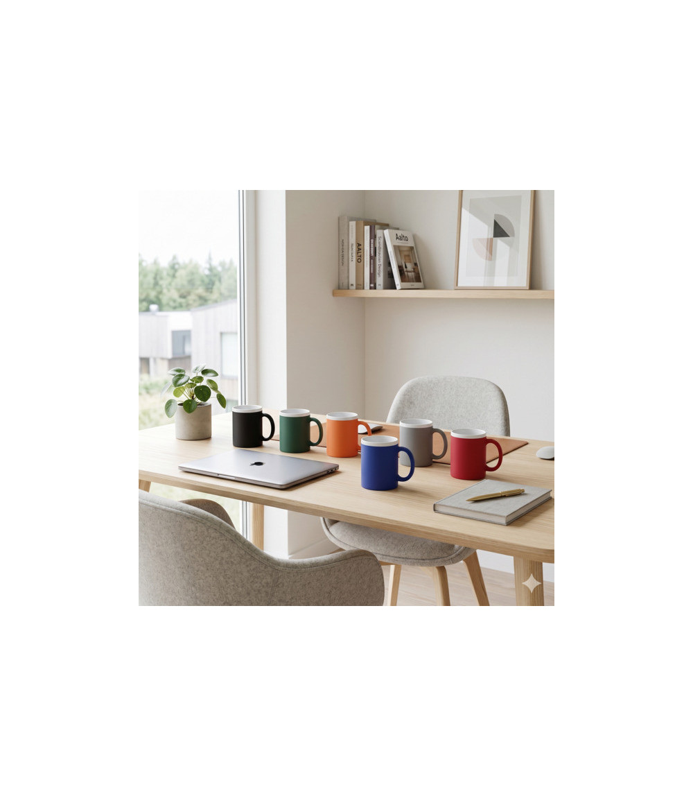 Kubek ceramiczny Velutti 350 ml, szary
