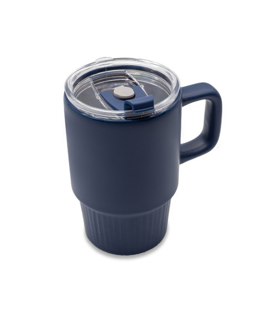 Kubek ceramiczny Azzurro 440 ml, granatowy