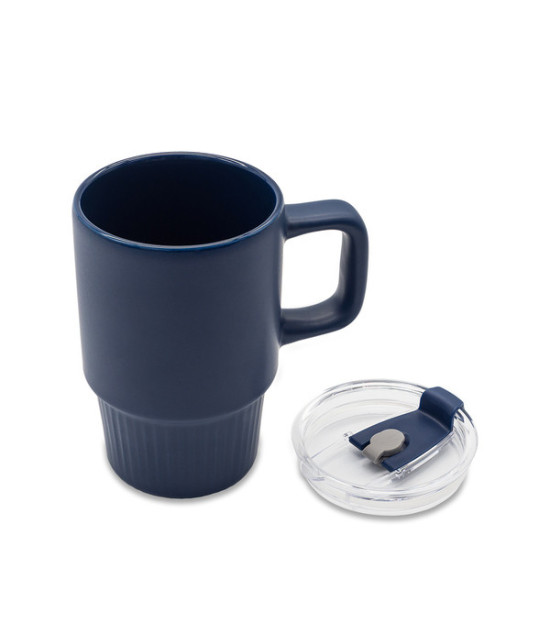 Kubek ceramiczny Azzurro 440 ml, granatowy