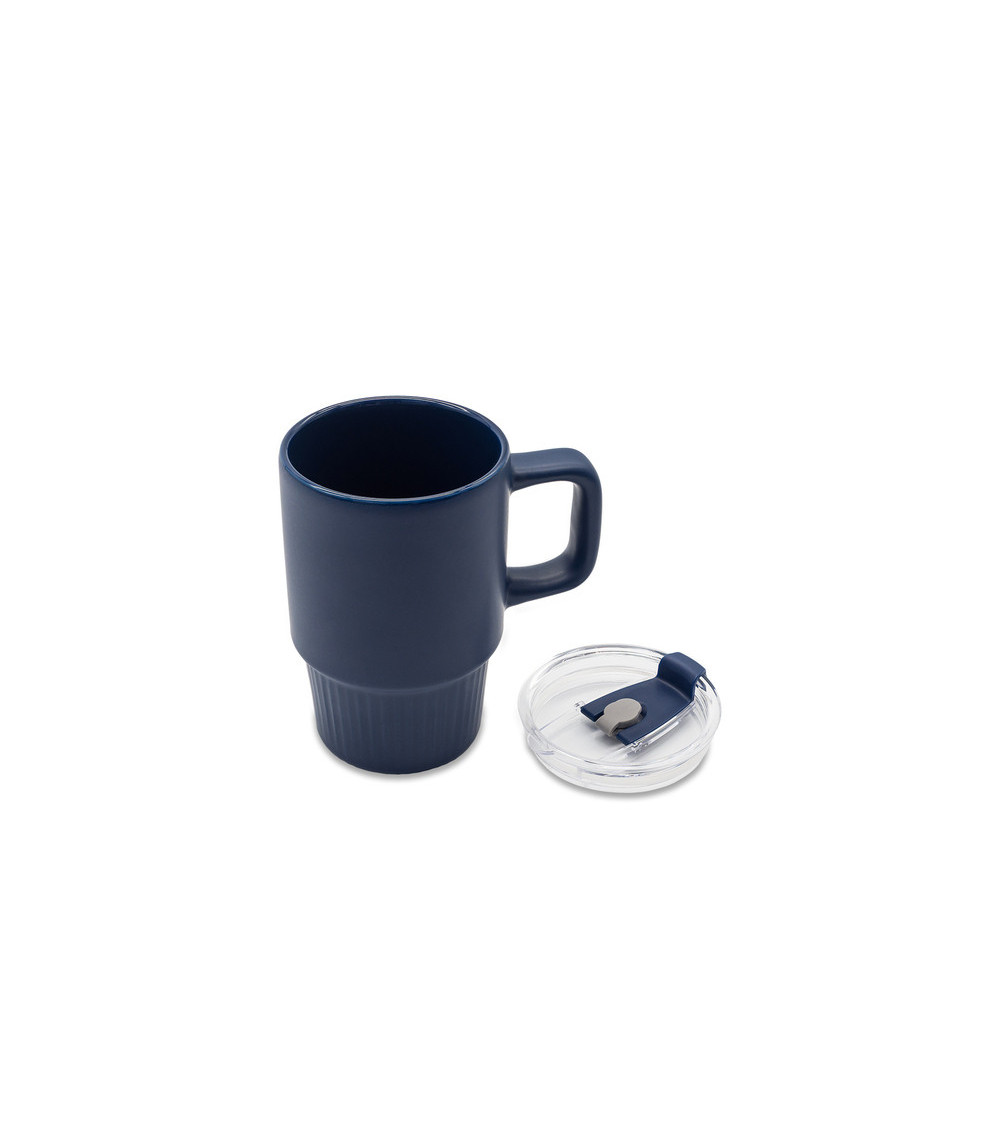 Kubek ceramiczny Azzurro 440 ml, granatowy