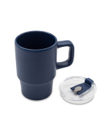 Kubek ceramiczny Azzurro 440 ml, granatowy