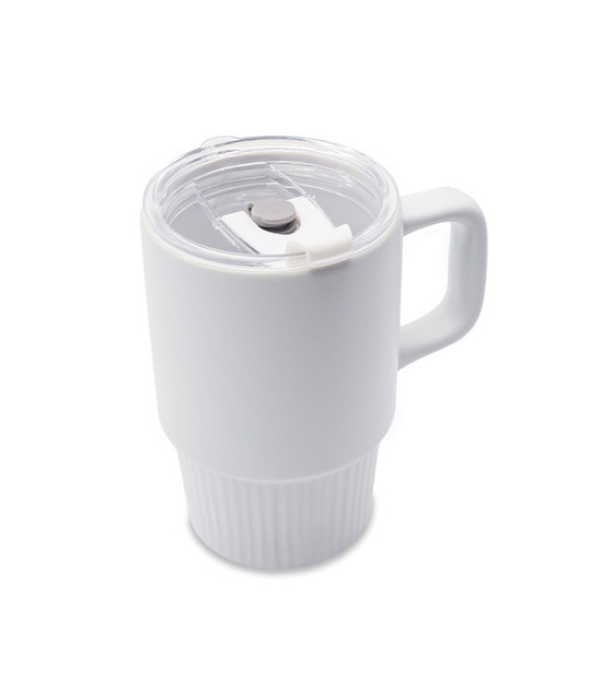 Kubek ceramiczny Azzurro 440 ml, biały