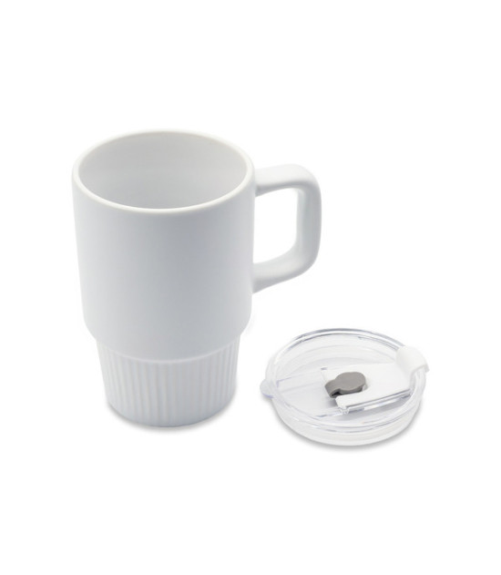 Kubek ceramiczny Azzurro 440 ml, biały