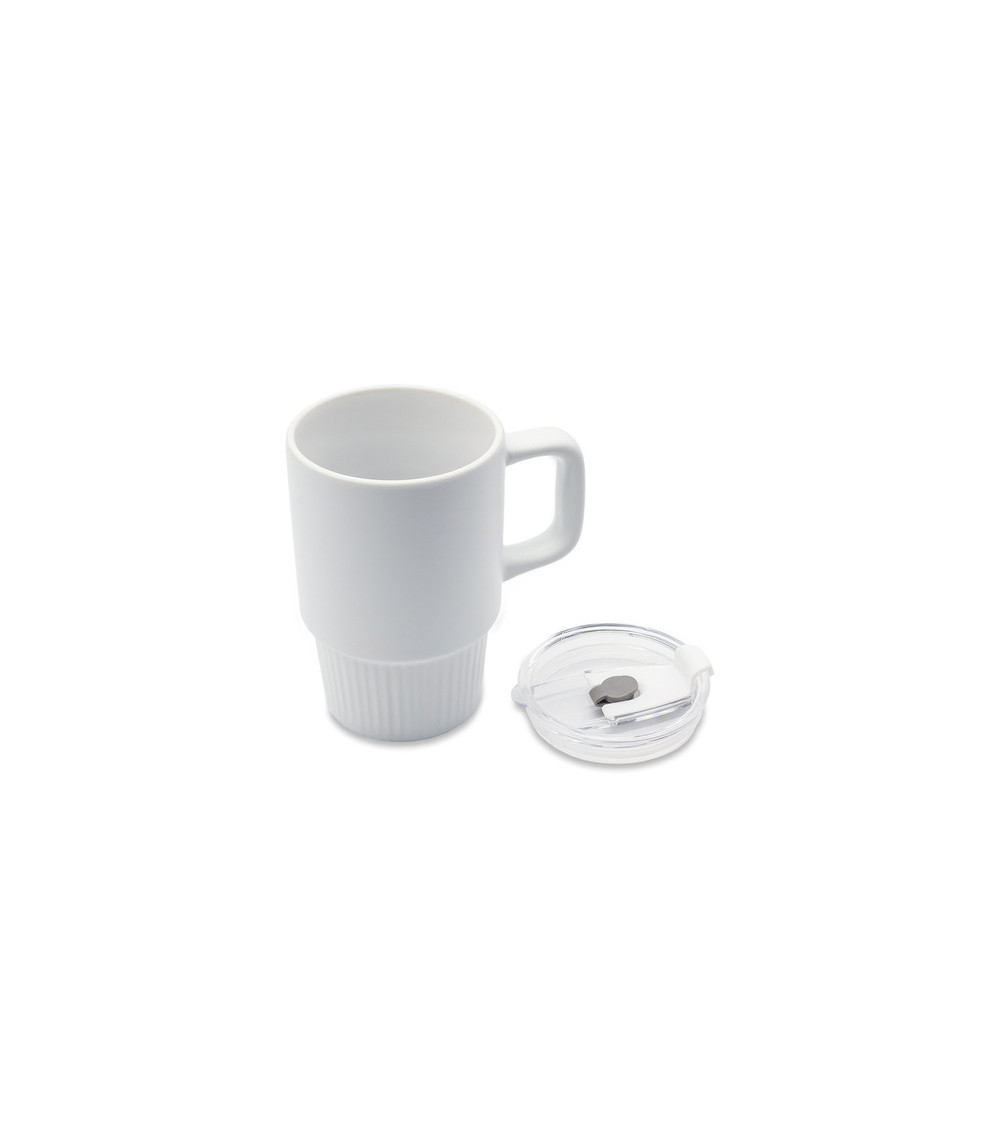 Kubek ceramiczny Azzurro 440 ml, biały