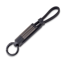 Zestaw upominkowy z kablem USB 2w1 Davos, czarny