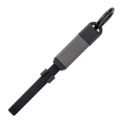 Zestaw upominkowy z kablem USB 2w1 Davos, czarny