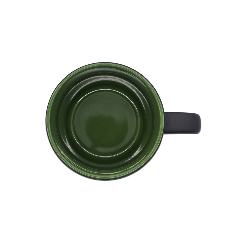 Kubek ceramiczny Esla 345 ml, ciemny zielony