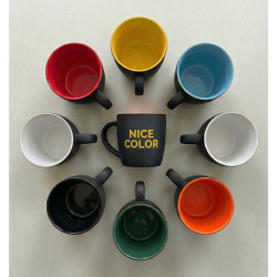 Kubek ceramiczny Esla 345 ml, czerwony