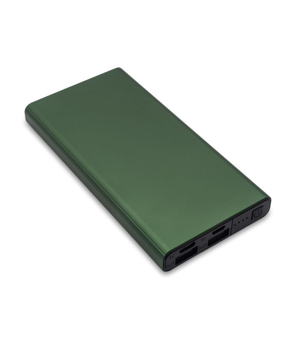 Power bank 10000 mAh Banco, ciemny zielony