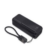 Power bank 10000 mAh 22,5W Flexipower, czarny