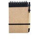 Notes eco 90x140/70k gładki z długopisem, czarny/beżowy 