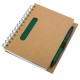 Notes eco z długopisem, zielony/beżowy 