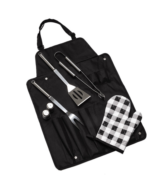 Fartuch grillowy Steakout, czarny