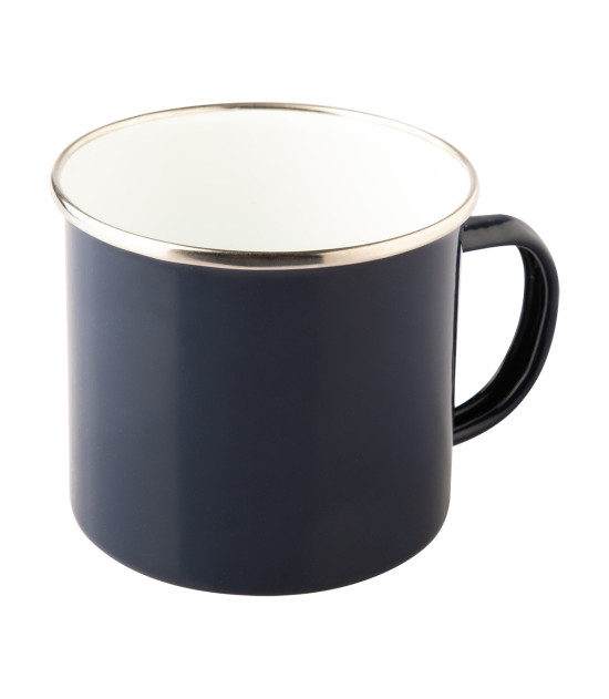 Kubek emaliowany Oldschool 500 ml, granatowy