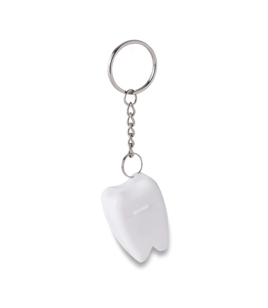 Brelok Toothy z nicią dentystyczną, biały