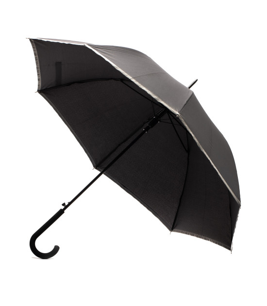 Parasol z taśmą odblaskową Refu, czarny