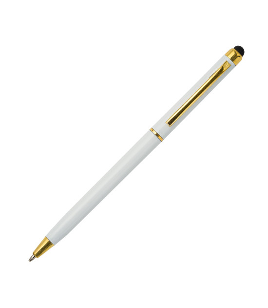 Długopis plastikowy Touch Pointer, biały