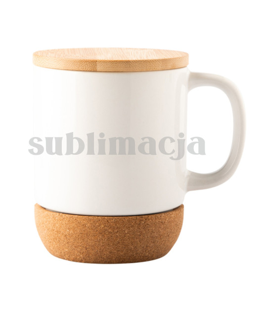 Kubek ceramiczny z powłoką sublimacyjną Giulio, biały