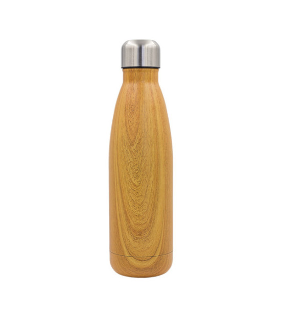 Butelka termiczna Woody 500 ml, brązowy