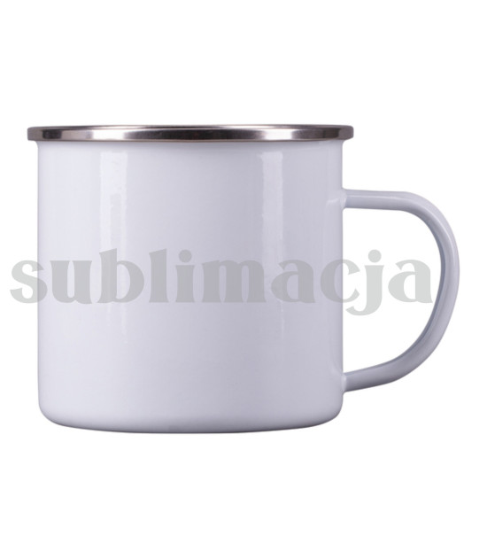 Kubek emaliowany z powłoką sublimacyjną Odis 500 ml, biały