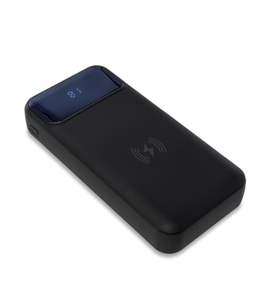 Power bank 20000 mAh z ładowarką indukcyjną Supremi, czarny