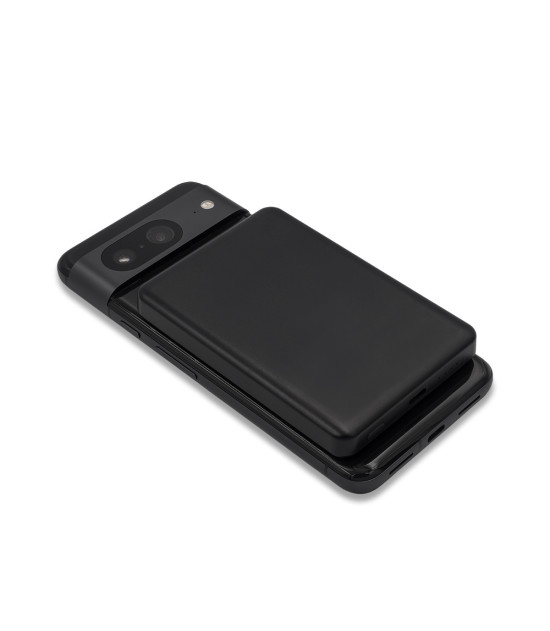 Magnetyczny bezprzewodowy power bank 5000 mAh Yuki, czarny