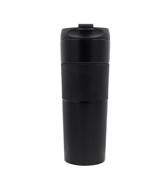 Kubek termiczny z french press Aspet 450 ml, czarny