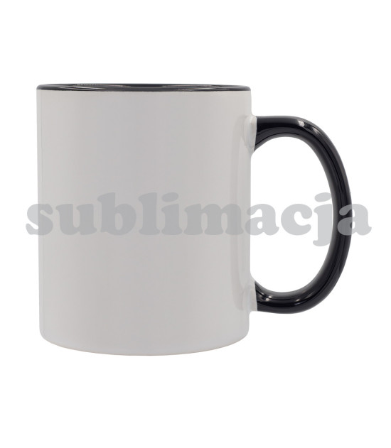 Kubek z powłoką sublimacyjną Gaeta 330 ml, czarny