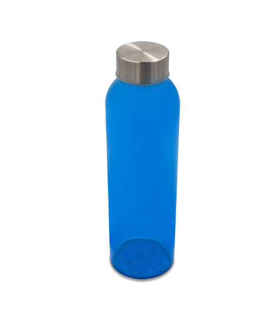 Kolorowa, szklana butelka Aqua Kuba 500 ml, niebieski