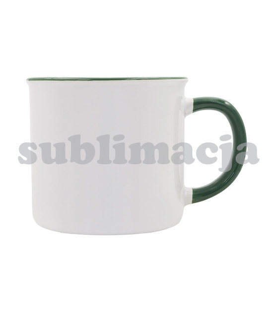 Kubek z powłoką sublimacyjną Ars 400 ml, ciemny zielony