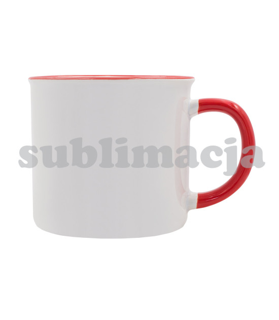 Kubek z powłoką sublimacyjną Ars 400 ml, czerwony