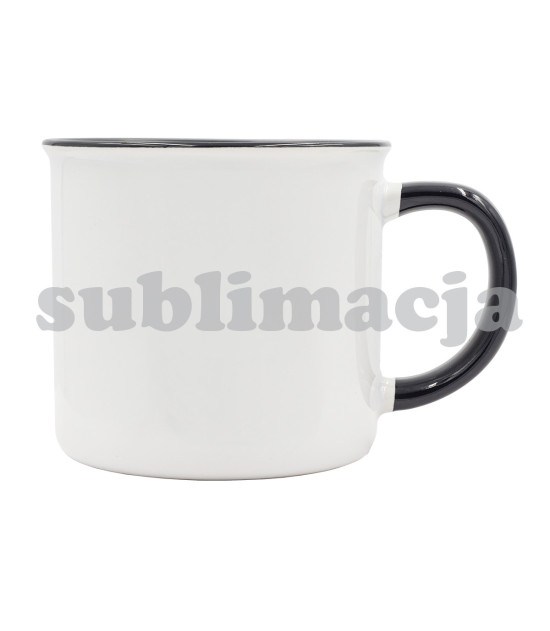 Kubek z powłoką sublimacyjną Ars 400 ml, czarny