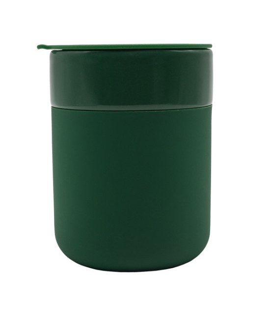 Kubek ceramiczny Caldo 370 ml, ciemny zielony