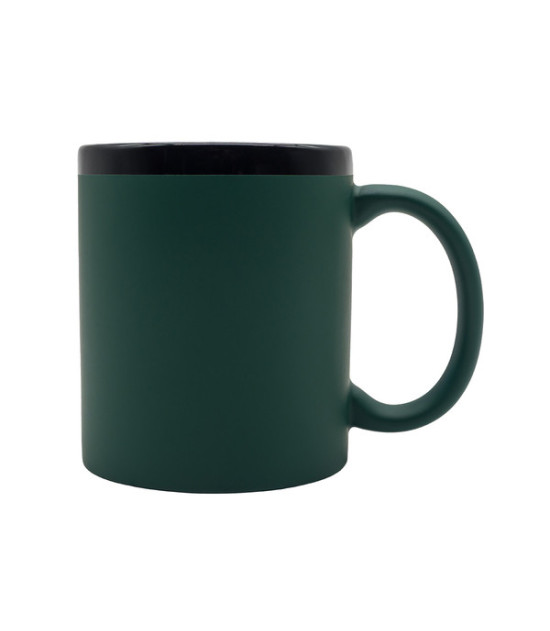 Kubek ceramiczny Velluto 350 ml, ciemny zielony