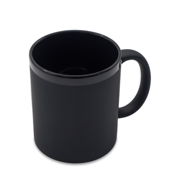 Kubek ceramiczny Velluto 350 ml, czarny